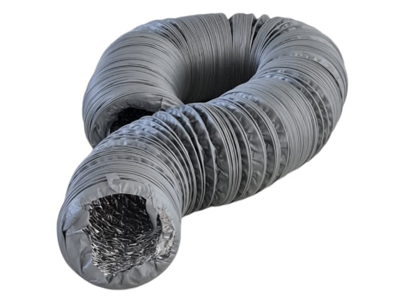 Ducto aluminio corrugado QB sin aislacion 4 pulgadas Ø x 10 mts de largo