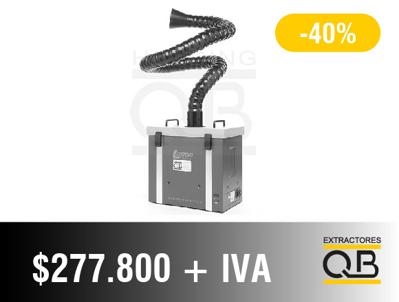 Colector humo LB-QX200. 230 V. 80 W. 200 m3h. 1 brazo x 75 mm Ø