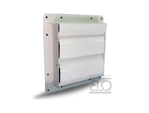 Celosia de sobre presion metalica blanca FA 10-20 31x31x6 cm. No incluye pernos