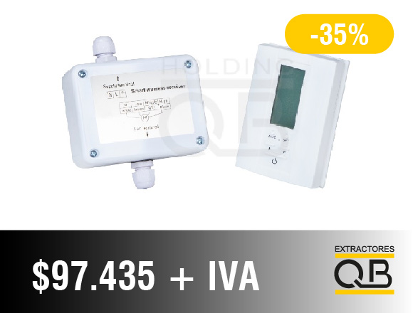 Control de Velocidad de Extraccion Digital monofasico RF 3A100-230V. Humedad.Temperatura.VOC