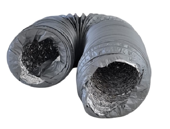 Ducto aluminio corrugado QB sin aislacion 6 pulgadas Ø x 10 mts de largo