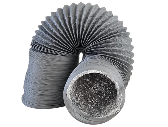 Ducto aluminio corrugado QB sin aislacion 8 pulgadas Ø x 10 mts de largo