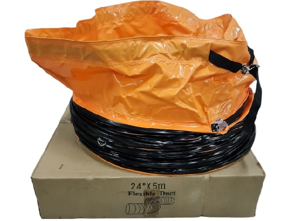 Ducto minero acople rapido DuQ 60 cm Ø x 5m espiral continuo