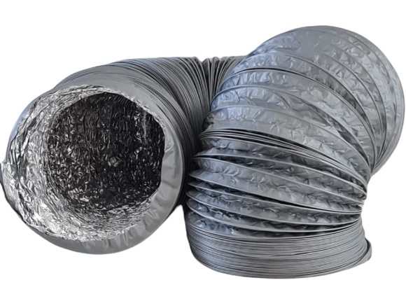 Ducto aluminio corrugado QB sin aislacion 10 pulgadas Ø x 10 mts de largo