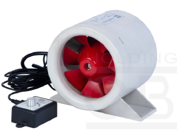 Extractor en linea EcoWatt HI-150PE 220 V. 558 m3h. 54 mmcda. 48 W. para ducto de 6